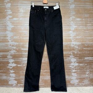 Abercrombie & Fitch Black Straight Leg Jeans